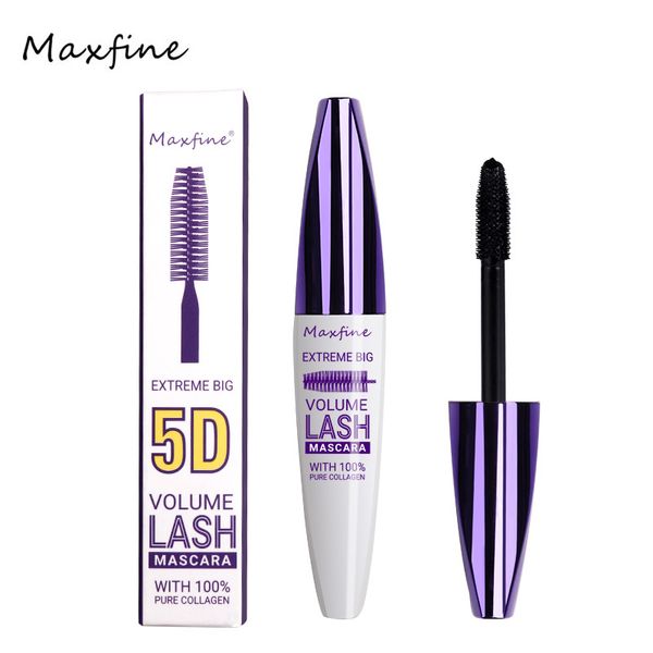 Туш для вій MAXFINE 5D MASCARA EXTREME BIG VOLUME LASH 01 чорна з колагеном, 10мл 0402011 фото