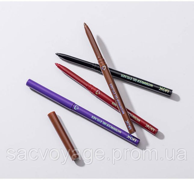 Водостойкий гелевый карандаш для глаз MKNK waterproof gel eyeliner 05 grape 0401026 фото