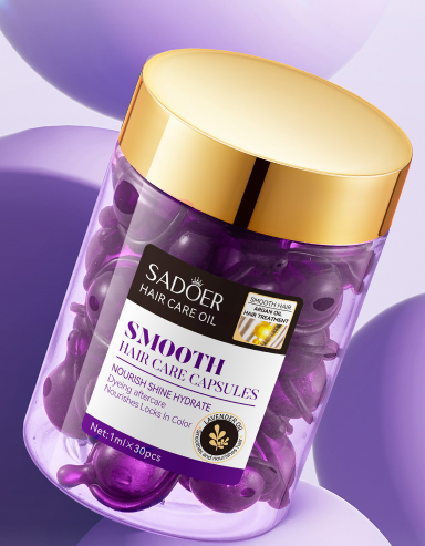 Набір капсул для волосся SADOER Hair Care Argan Oil з олією марокканського горіха жожоба лаванди та кератину  30 штук 0140409 фото