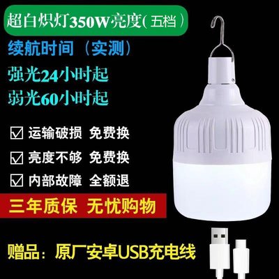 LED лампа подвесная на аккумуляторах с USB разъемом 350 ват 0170104 фото