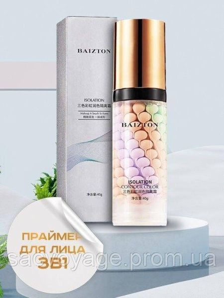 База під макіяж трикольорова Baizton + кушон Images 02 тон айворі 0408028 фото
