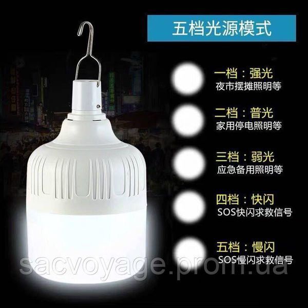 LED лампа підвісна на акумуляторах з USB роз'ємом 350 ват 0170104 фото