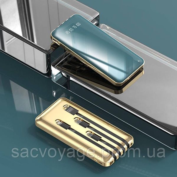 Power bank швидка зарядка 20000mAh портативний акумулятор з кабелями Lightning, Type C, Micro, USB 0110102 фото