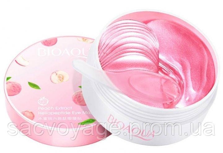 Патчи под глаза Bioaqua Peach Extract Hexapeptide Eye Mask с экстрактом персика и лактобактериями 0501015 фото