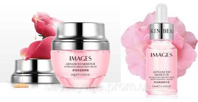 Набор крем + сыворотка с маслом розы Images Advanced Moistur hydrating bright skin cream 50мл + 15мл 03020191 фото