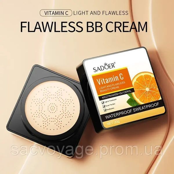 АКЦІЯ!!! Кушон тон 02 Sadoer Vitamine C Light and Flawless Beauty Cushion Cream 20мл 0404015 фото