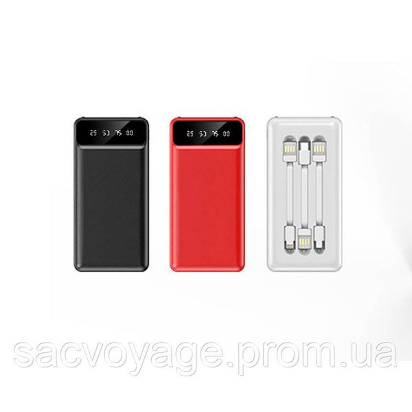 Power bank 20000mAh портативний акумулятор з кабелями Lightning, Type C, Micro, USB 0110103 фото