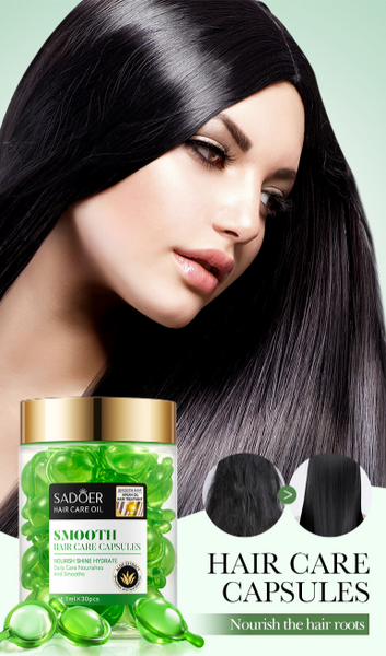 Набір капсули для волосся SADOER Hair Care Argan Oil з олією марокканського горіха жожоба, алоє віра та кератину  30 штук 01404012 фото