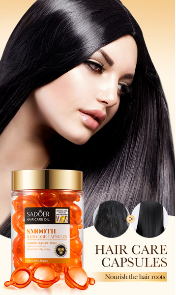 Набір капсули для волосся SADOER Hair Care Argan Oil з олією марокканського горіха жожоба медом та кератину  30 штук 01404015 фото