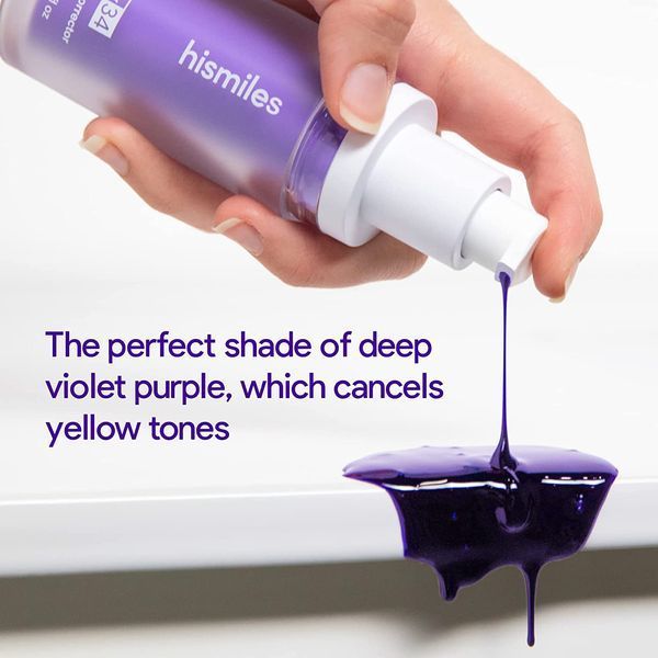 Відбілюючий зубний гель Hismile v34 Color Corrector фіолетовий засіб для освітлення та вибілювання зубів 30мл 0150103опт фото