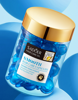 Набір капсули для волосся SADOER Hair Care Argan Oil з олією марокканського горіха жожоба оливи та кератну  30 штук 01404018 фото