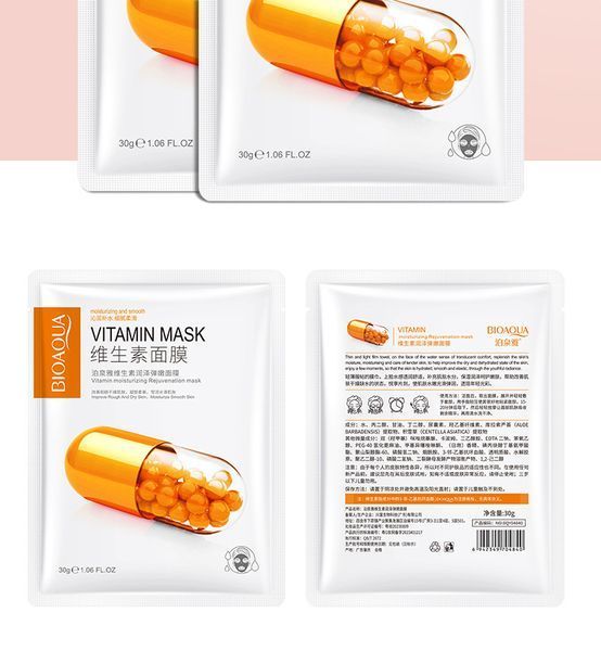 Омолаживающая тканевая маска BIOAQUA Vitamin moisturizing Rejuvenation Mask 30мл 0102020 фото