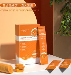 Очищувальна бульбашкова маска з екстрактом моркви Sadoer  compound sour carrot foam mask 1 шт.4мл 0103022 фото