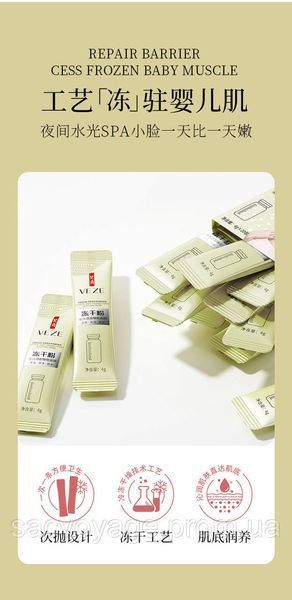 Нічна маска для обличчя VEZE Freeze Dried Powder water sleeping 4 мл 0101047 фото