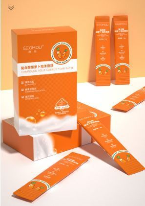 Очищувальна бульбашкова маска з екстрактом моркви Sadoer  compound sour carrot foam mask 1 шт.4мл 0103022 фото