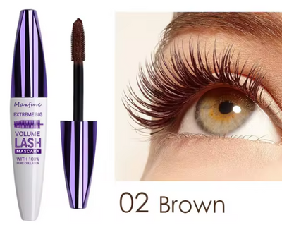 Туш для вій MAXFINE 5D MASCARA EXTREME BIG VOLUME LASH 02 коричньова з ефектом 5D, 10мл 0402012 фото