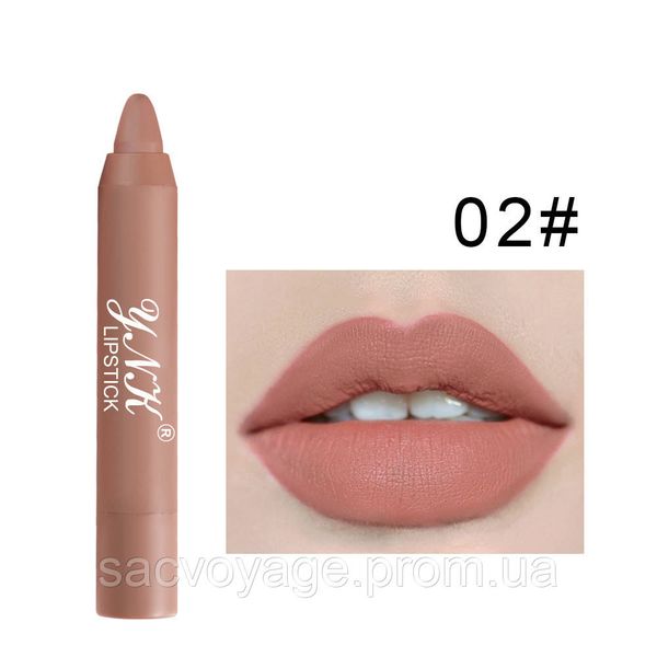 АКЦІЯ!!! Матова водостійка помада - олівець для губ Waterproof Matte Misty Lipstick Lasting Crayon тон 02 0409019 фото