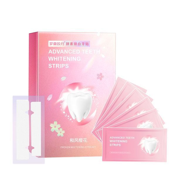 Для осветления Menglan Jiaoyue ADVANCED TEETH WHITENING STRIPS от зубного налета со вкусом сакуры 7 пар 0150204 фото