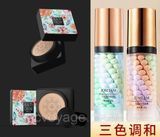 Набор зима - лето: два тональных кушона Images Concealer + две базы под макияж трехцветный 3в1 040807 фото
