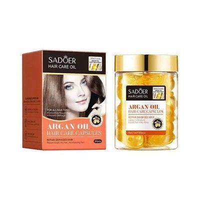 Набір капсули для волосся SADOER Hair Care Argan Oil з олією марокканського горіха жожоба прополісу та кератину  30 штук 01404021 фото