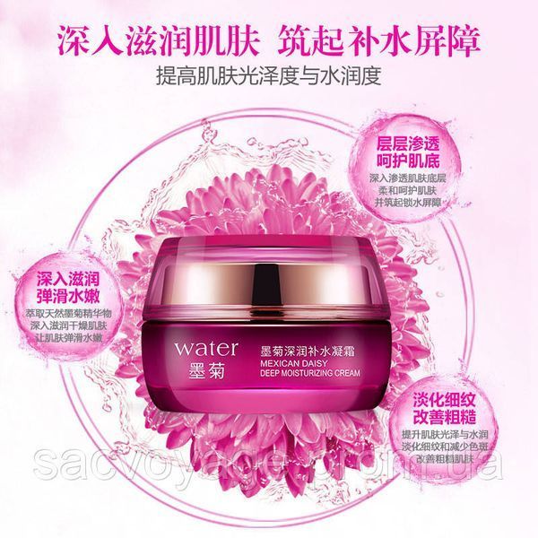 Крем для обличчя BIOAQUA Water Mexican Daisy Deep Moisturizing Cream з екстрактом хризантеми зволожуючий 50мл 0302024 фото