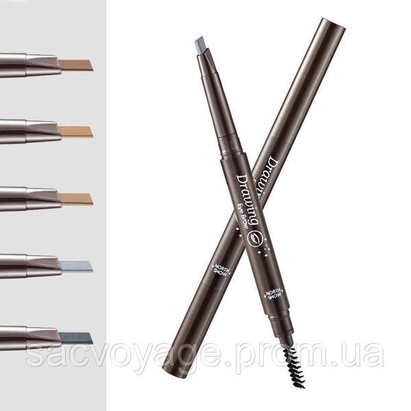 Карандаш для бровей с щеточкой механический Drawing Eye Brow сірий 04 0401011 фото