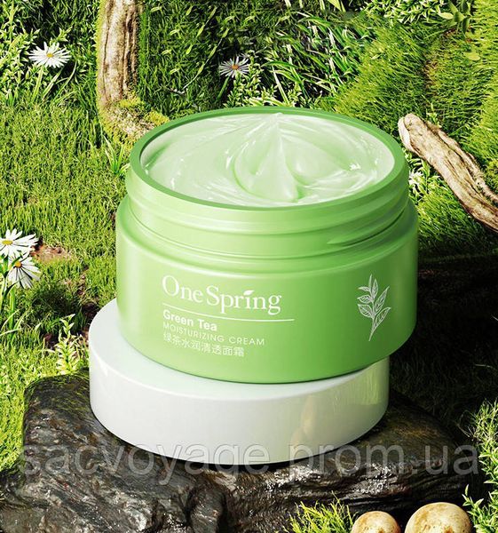 Крем для обличчя OneSpring Green Tea Moisturizing Cream з екстрактом зеленого чаю 50мл 0302025 фото