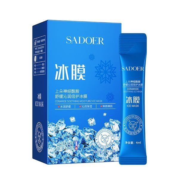 Гелева заспокійлива маска з керамідами SADOER CERAMIDE SOOTHING ICE MASK 20 штук по 4 мл 0101063 фото