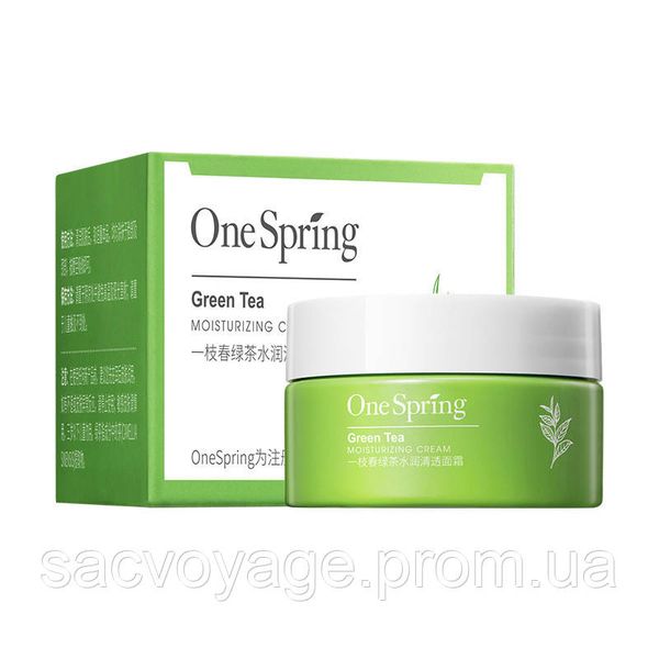 Крем для обличчя OneSpring Green Tea Moisturizing Cream з екстрактом зеленого чаю 50мл 0302025 фото