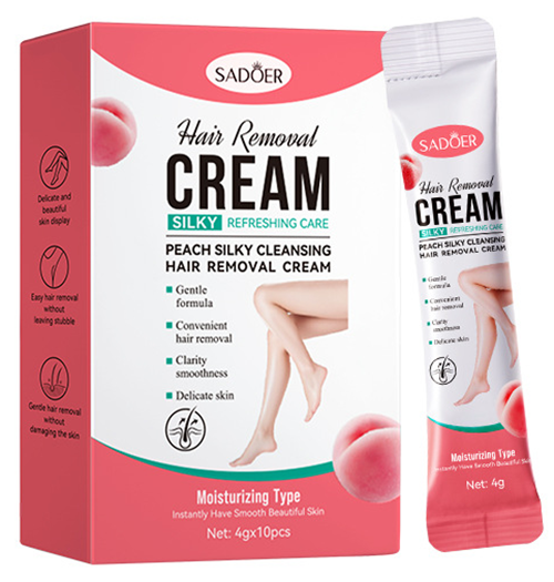 Крем SADOER  Hair Removal CREAM SILKY REFRESHING CARE PEACH CLEANSING HAIR REMOVAL 4мл 0140502 фото