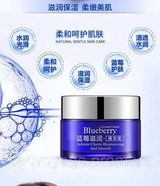 Зволожуючий крем для обличчя Bioaqua Wonder Essence Cream з екстрактом чорниці 50мл 0302027 фото