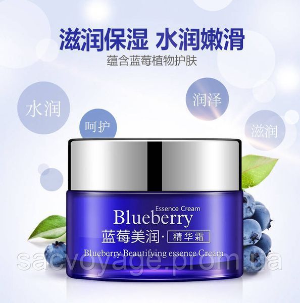 Зволожуючий крем для обличчя Bioaqua Wonder Essence Cream з екстрактом чорниці 50мл 0302027 фото