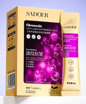 Нічна маска для обличчя SADOER Fibronectin Light Lines Anti Wrinkle Mask з фібронектином 20шт 4мл 0101036 фото