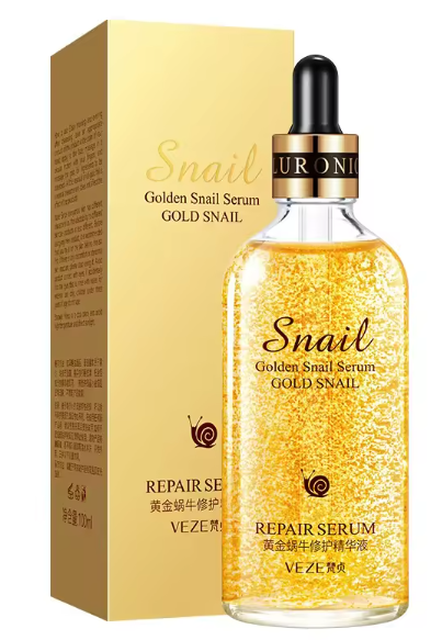 Есенція з фільтратом секрету равлика та нанозолотом VEZE Golden Snail Serum repair serum 100мл 0202006 фото