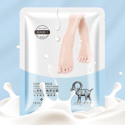 Шкарпетки для ніг FENGCARE goats milk mild exfoliating foot mask з ніацинамідом та козячим молоком 1 пара 010505 фото