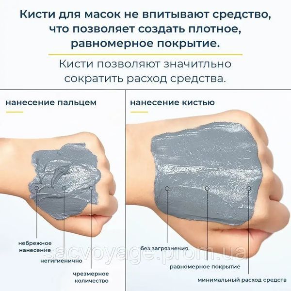 Шпатель силиконовый для нанесения масок крема воска желтый 14,5см 0701002 фото