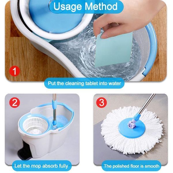 АКЦІЯ!!! Багатофункціональні пластини для прибирання та миття XIAOJING Multi effect flool cleaning slice 50 штук 0120204 фото