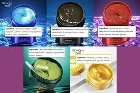 Гідрогелеві патчі з колагеном медузи та мідними пептидами Bioaqua Blue Copper Peptide Essence Eye Mask 0501005 фото