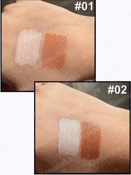 Олівець для контурінгу обличчя двустороній 2 в 1 Lameila colour geomety Contouring Stick тон 02 айворі 040607 фото
