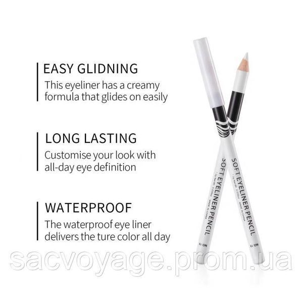 Карандаш 3 в 1 для очей для губ для брів Menow soft eyeliner pensil білий 0401020 фото