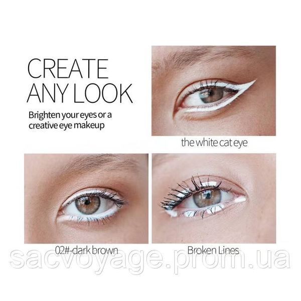 Карандаш 3 в 1 для очей для губ для брів Menow soft eyeliner pensil білий 0401020 фото