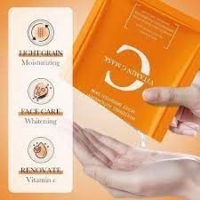 Антиоксидантна маска для обличчя з вітаміном С Bioaqua whitening antioxidant, 25г 0102024 фото