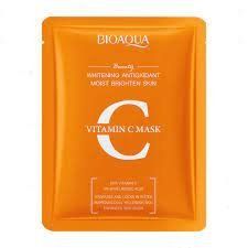 Антиоксидантна маска для обличчя з вітаміном С Bioaqua whitening antioxidant, 25г 0102024 фото