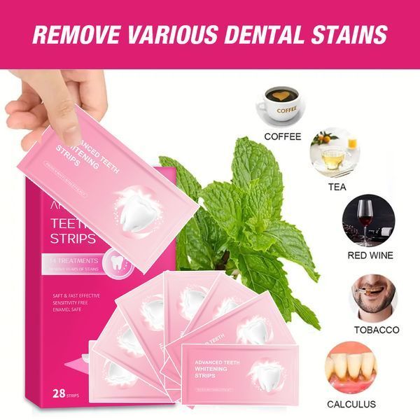 Для освітлення Menglan Jiaoyue ADVANCED TEETH WHITENING STRIPS від зубного нальоту зі смаком сакури 1 пара 0150203 фото