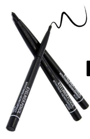 Механический карандаш для глаз Cosmetic pencil в черном корпусе, waterproof, черный 4г 040106 фото