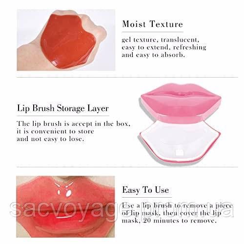 Патчі гідрогелеві для губ Veze Lip Mask Double Moisturizing 20 штук 050204 фото