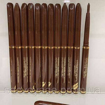 Механический карандаш для глаз Cosmetic pencil в коричневом корпусе, waterproof, коричневый 4г 040107 фото