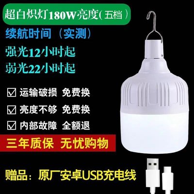 LED лампа подвесная на аккумуляторах с USB разъемом 180ват 0170102 фото