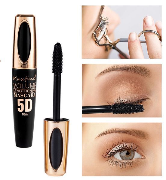 Туш для вій MAXFINE 5D MASCARA VOLUME LENGTHENING чорна з ефектом 5D 10мл 040206 фото