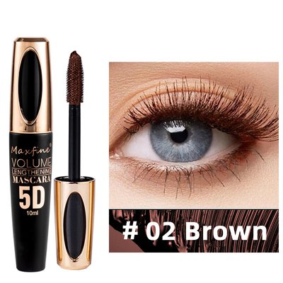 Туш для вій MAXFINE 5D MASCARA VOLUME LENGTHENING коричньова з ефектом 5D 10мл 040207 фото